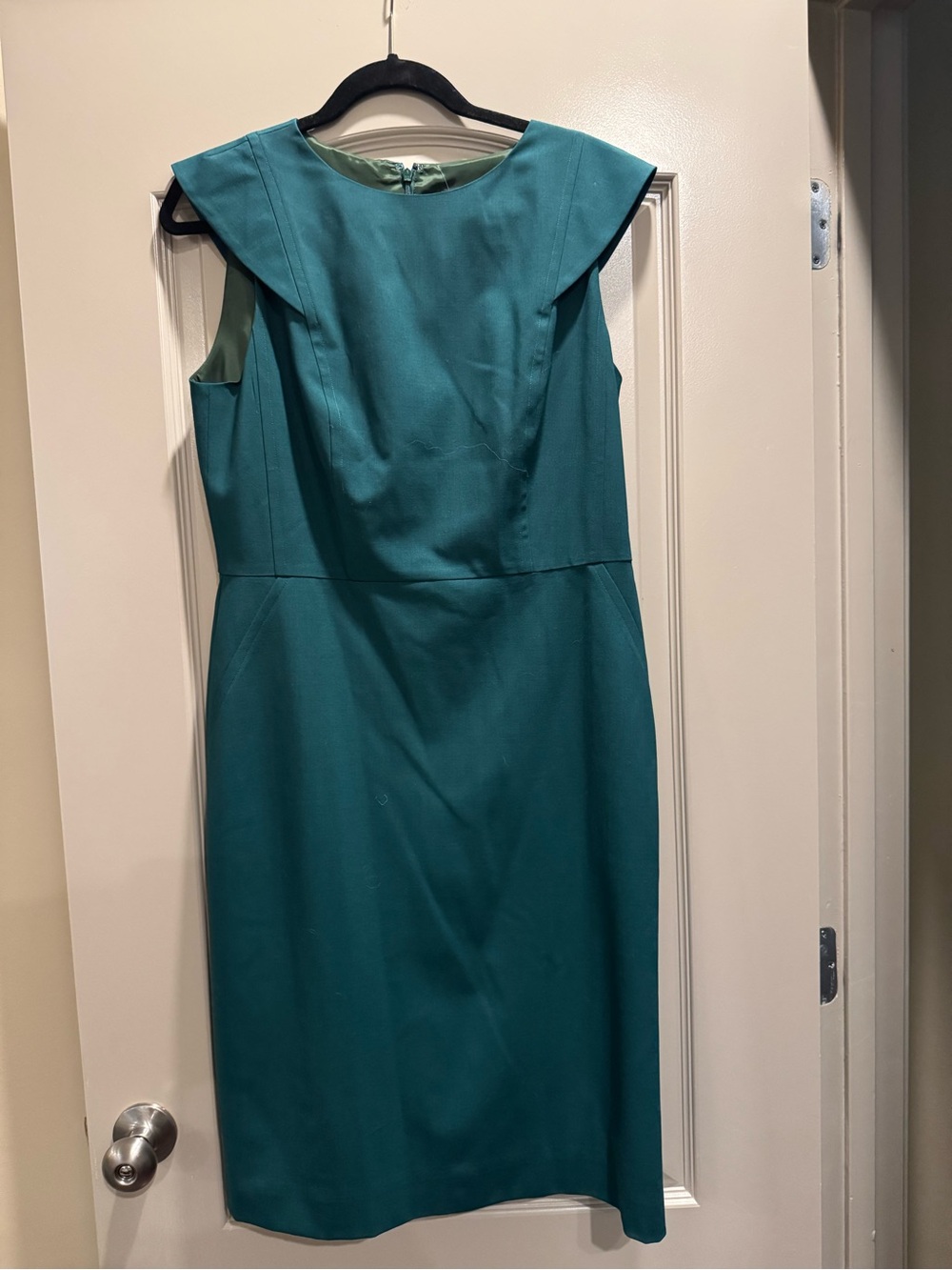 J.Crew 365 Green Wool Sheath Dress Cap Sleeve Size 12 NWT